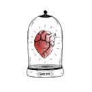 Coeur sous cloche : une d&eacute;claration d'amour